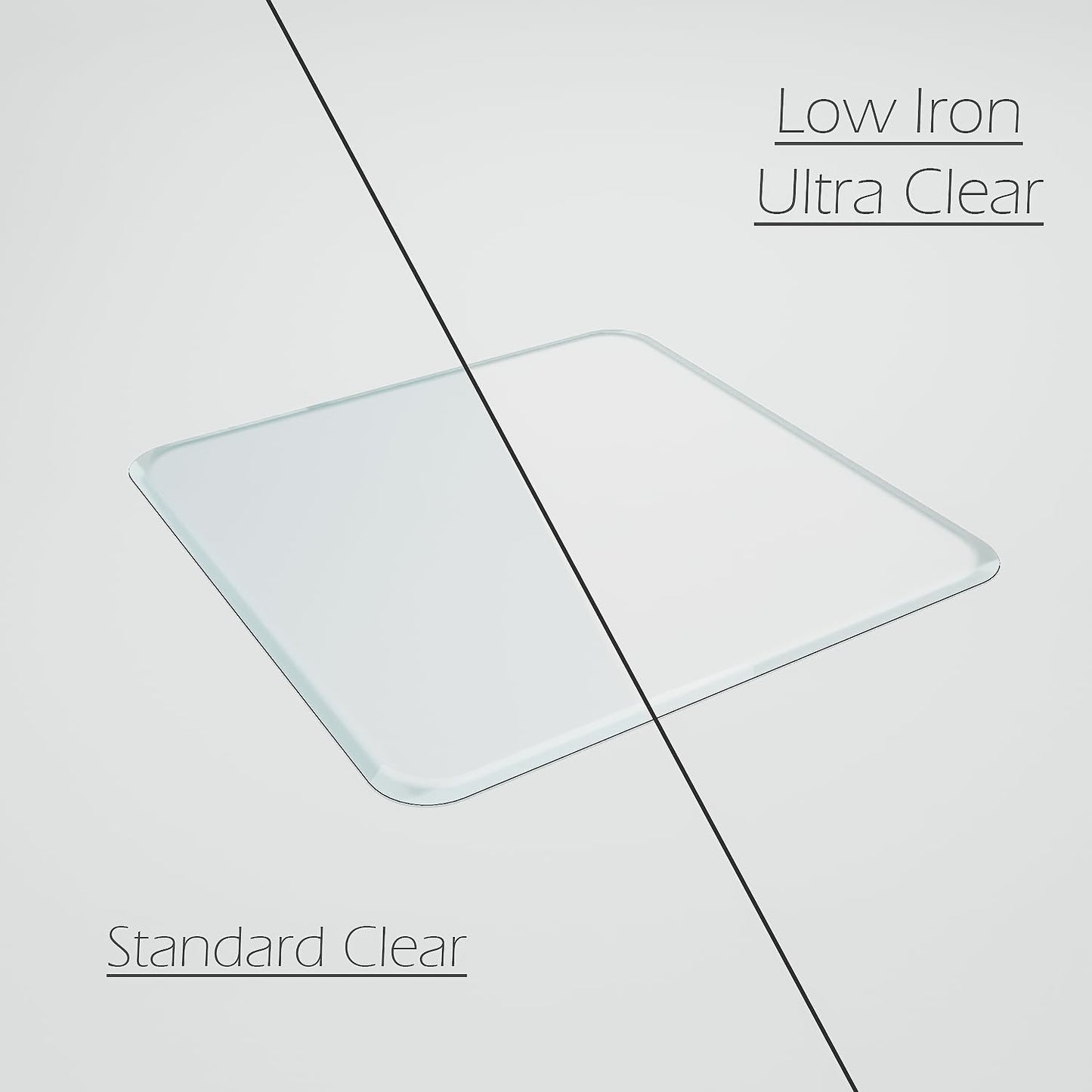 Glass Chair Mat with Exclusive Beveled Edge by Clearly Innovative 1/4β Thick Ultra-Clear Glass, Protect Your Home or Office Floor, Hardwood or Carpet (STARPHIRE, 36" by 46")