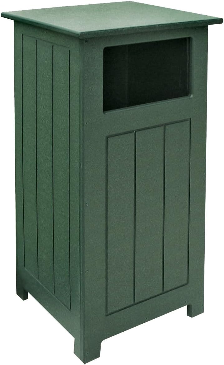 GT1246 Recycled Plastic Beechwood Side Load Trash Enclosure