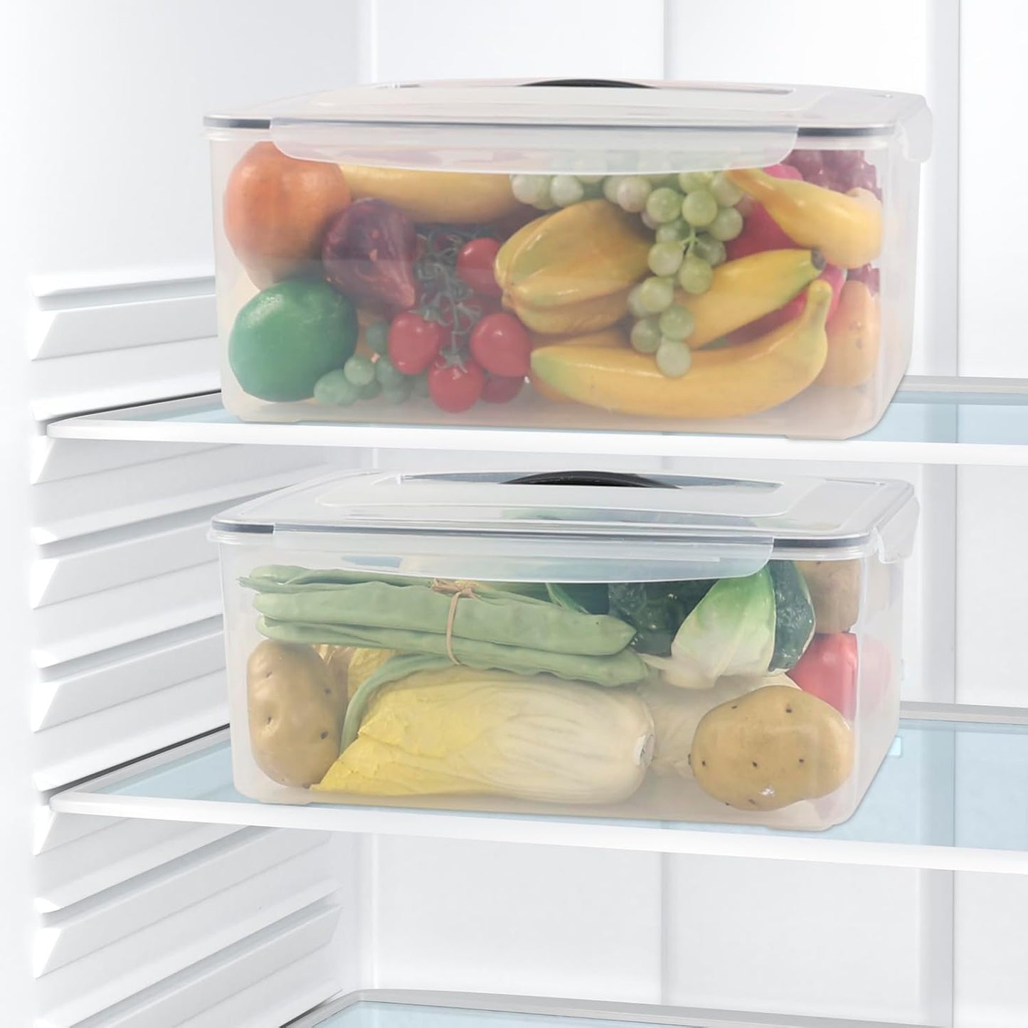 4-Pack 14.5 L Food Sealed Storage Container, Plastic Boxes with Airtight Lid