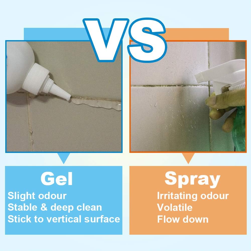 FOLLOWIN Mold and Mildew Bathroom Cleaner Gel 18oz, Household Stain Cleaner for Showers Tiles Grout Sealant Sinks