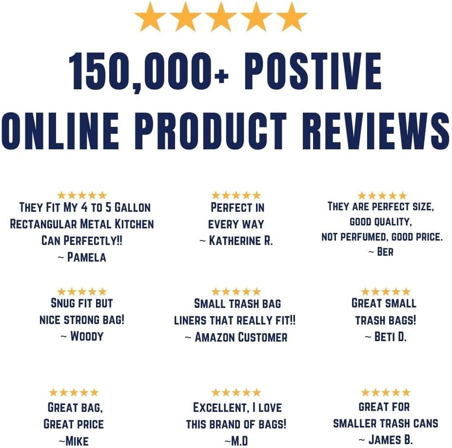 Plasticplace 6 Gallon Trash Bags, 0.7 Mil, White Drawstring Garbage Can Liners, 17" x 20" (100 Count) (Pack of 6)