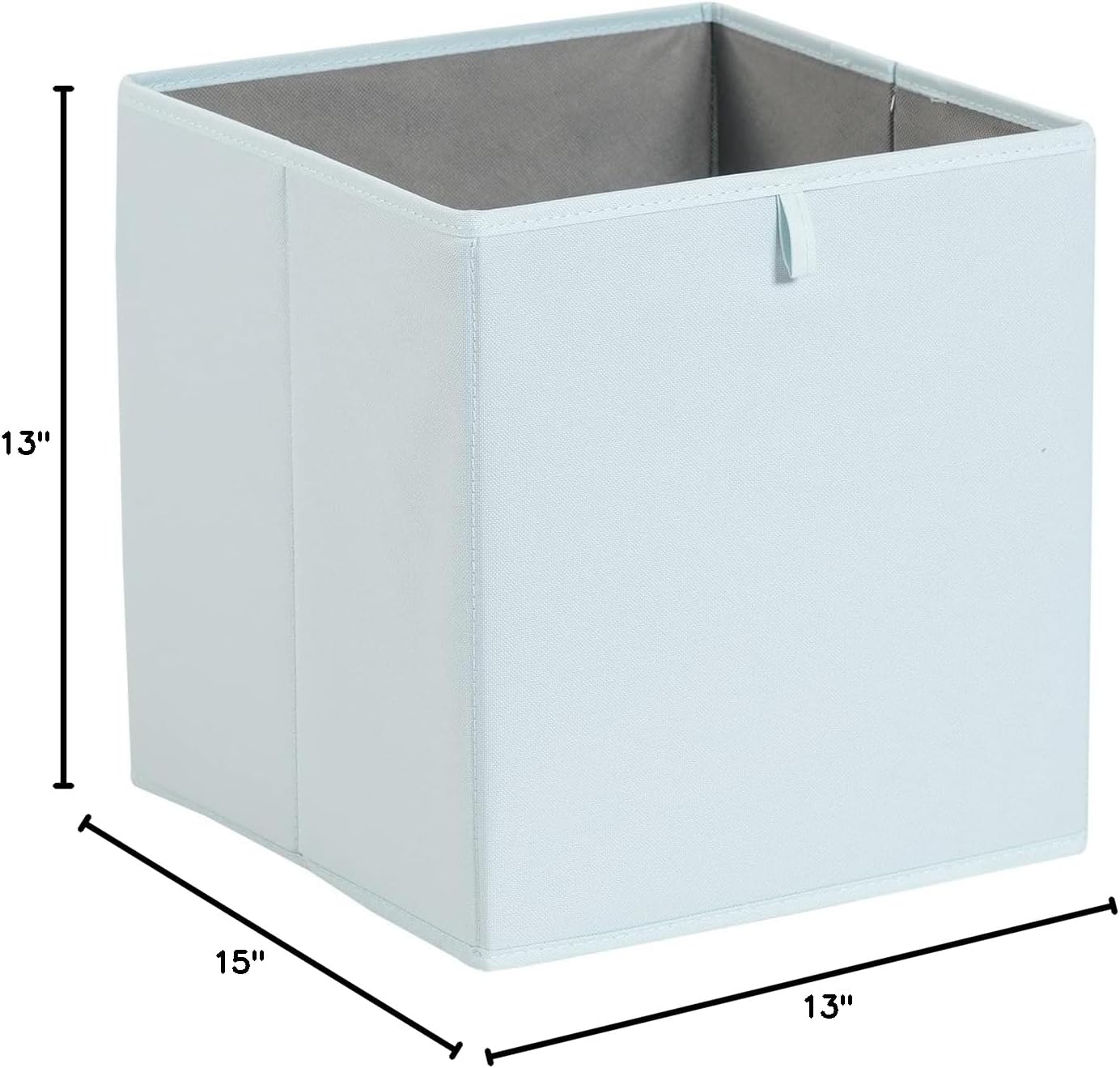Amazon Basics Cube Organizer Bins, Collapsible Storage Baskets for Shelves, Jade Green, Pack of 6, 13x15x13"