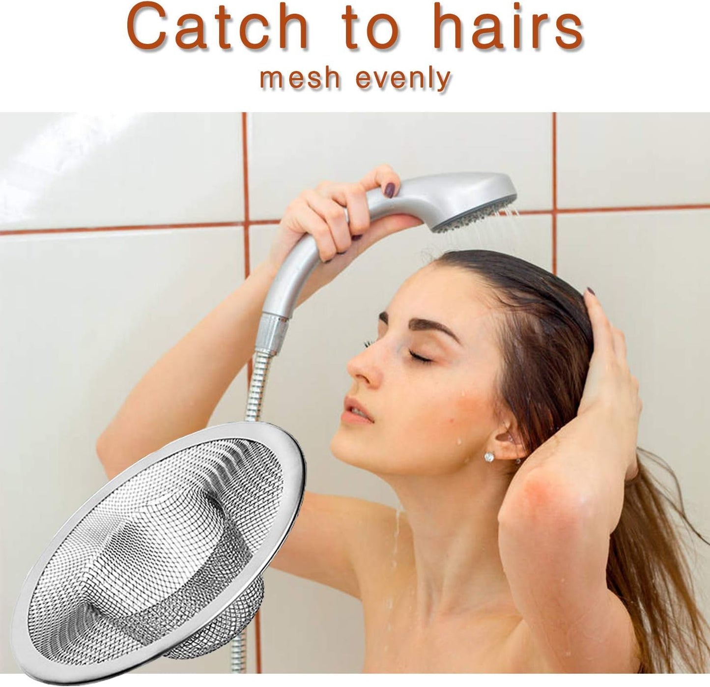 2pcs Heavy Duty Stainless Steel Slop Basket Filter Trap, 4.41" Top / 2.44" Mesh Metal Sink Strainer,Perfect for Kitchen Sink/Bathroom Bathtub Wash Basin Floor Drain Balcony Drain Hole,Utility…