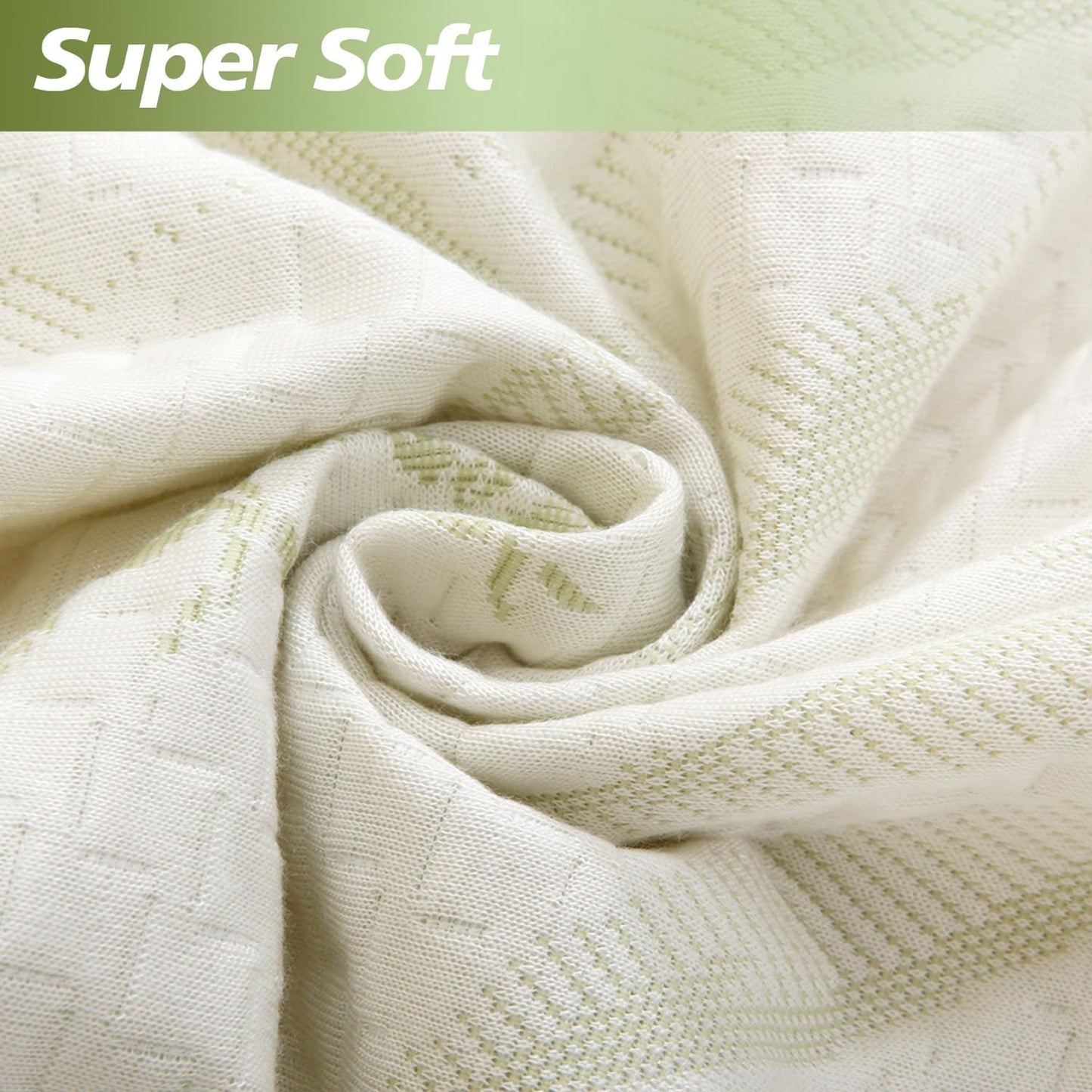 King Mattress Protector Waterproof Mattress Pad Washable Bamboo Rayon Mattress Cover Breathable Noiseless Bed Protector 5" - 21'' Elastic Fitted Deep Pocket