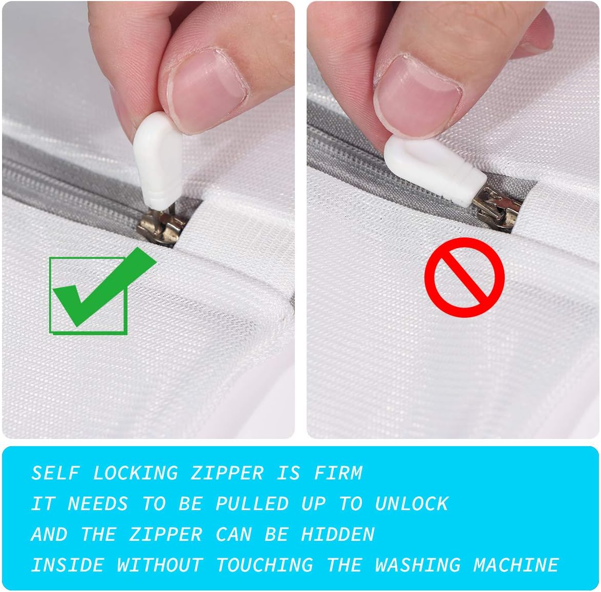 Laundry Mesh Bag-Heavy Duty Mesh Laundry Bags,Laundry Bags Mesh Wash Bag for Washing Machine-Supper Zipper Net Laundry Bag for Travel,Lingerie,Sweater,Garment,Undergarment 4(24Inch×24Inch)