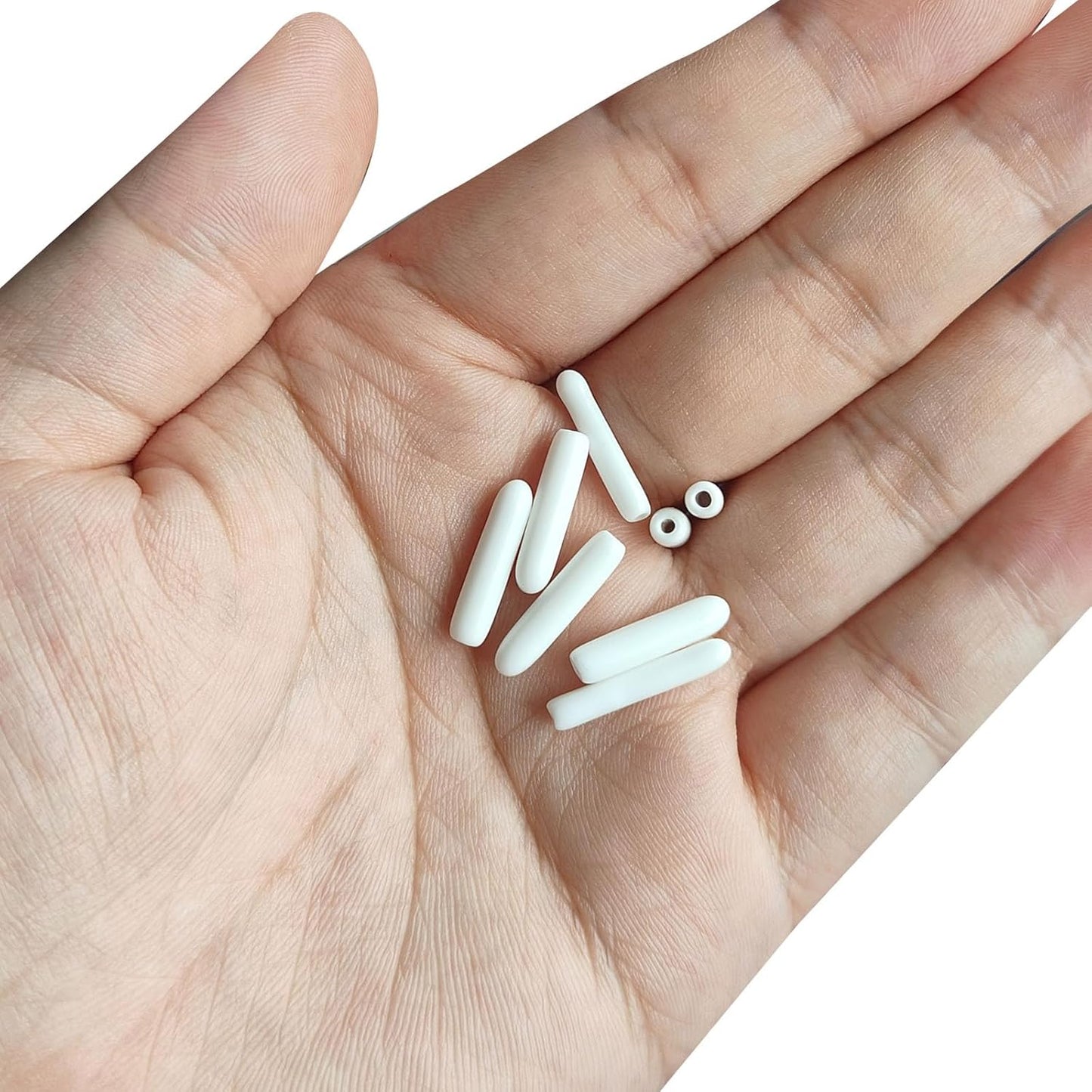 uxcell 20pcs Rubber End Caps 2.5mm ID Vinyl Round End Cap Cover Screw Thread Protectors White