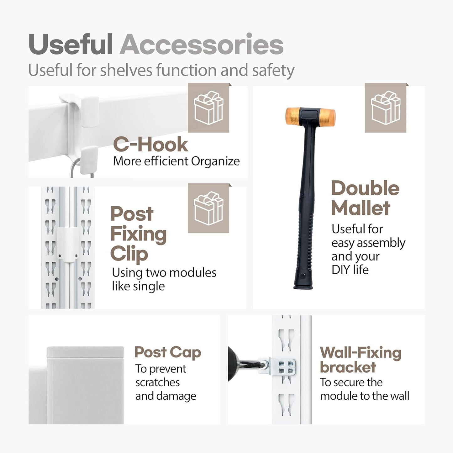 HOMEDANT House 5-Tier Laminated Metal Shelving Unit Adjustable Storage Utility Rack Heavy Duty Shelves Organization Multipurpose Shelf Kitchen Garage Pantry Closet 2Pack