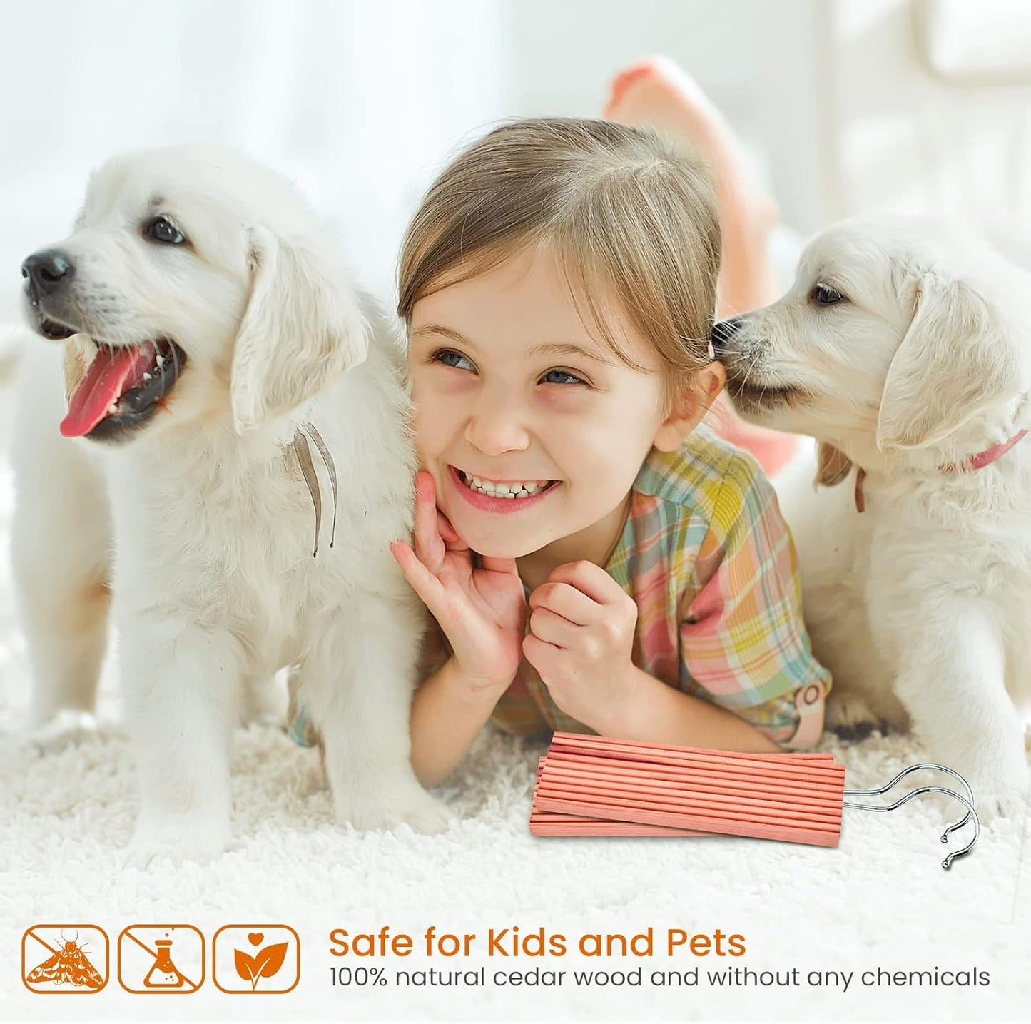 Homode Cedar Blocks, Cedar Hang Ups for Clothes Storage, Cedar Sachets for for Closets and Drawers, Fresh Scent Ceder Wood, 18 Pack