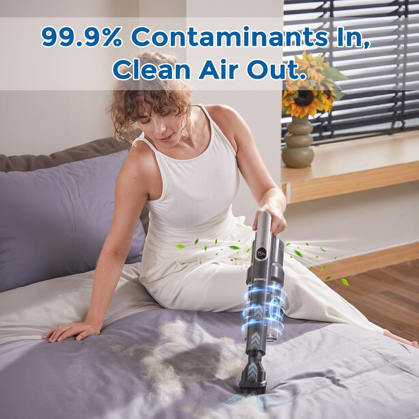 Cordless Vacuum Cleaner Ultra-Lightweight, Pet Vacuum Cleaners for Home with Powerful Suction, Stick Vacuum Cordless Rechargeable, Household Vacuum for Hardwood Floor, Carpet, Pet Hair, Car