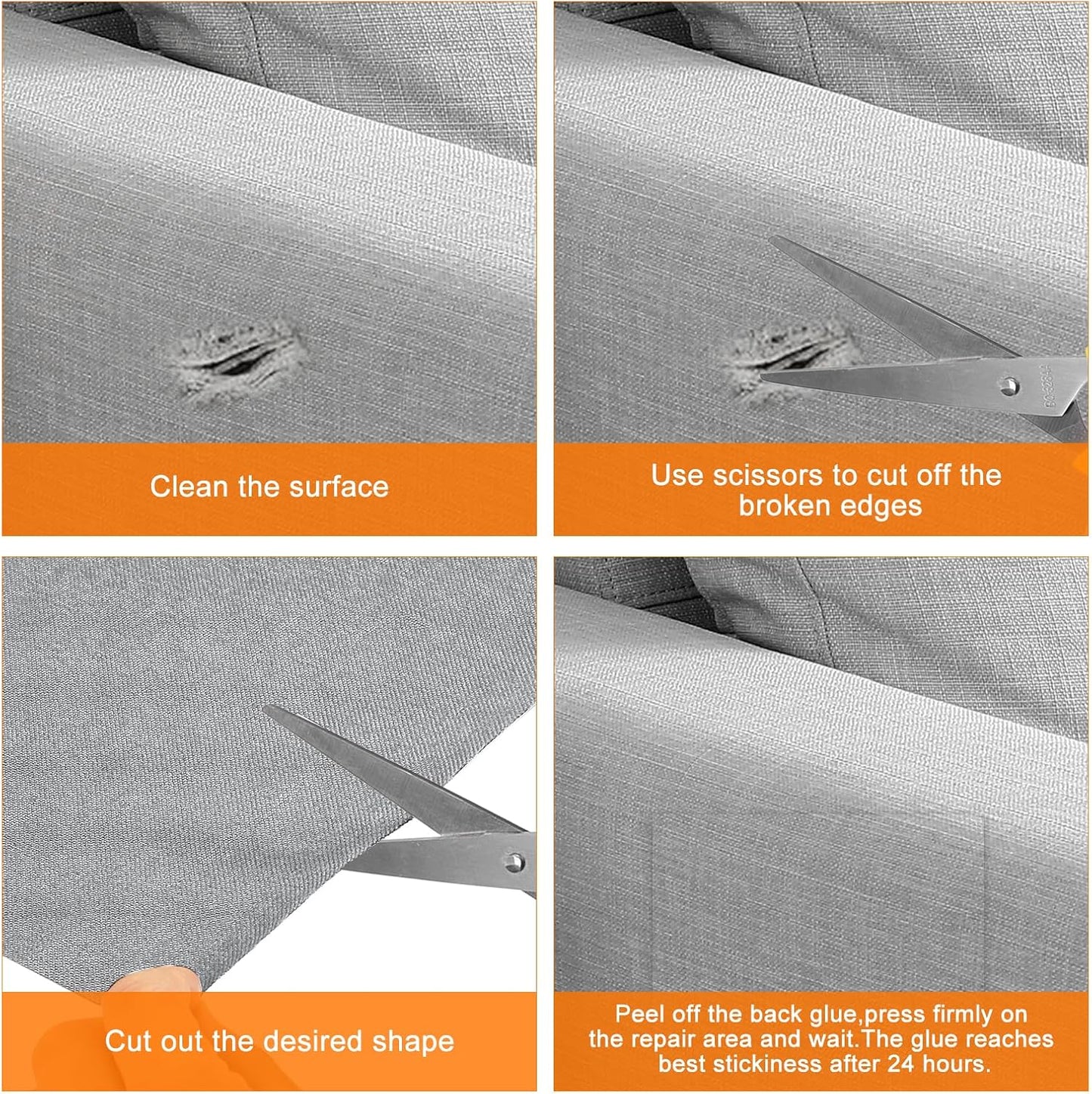 Repair Patches Repair Tape Self-Adhesive DIY Repair Patch Linen Gear Patch for Sofa, Furniture, Chair, Clothing,Tents,35x79 Inch,Dark Blue