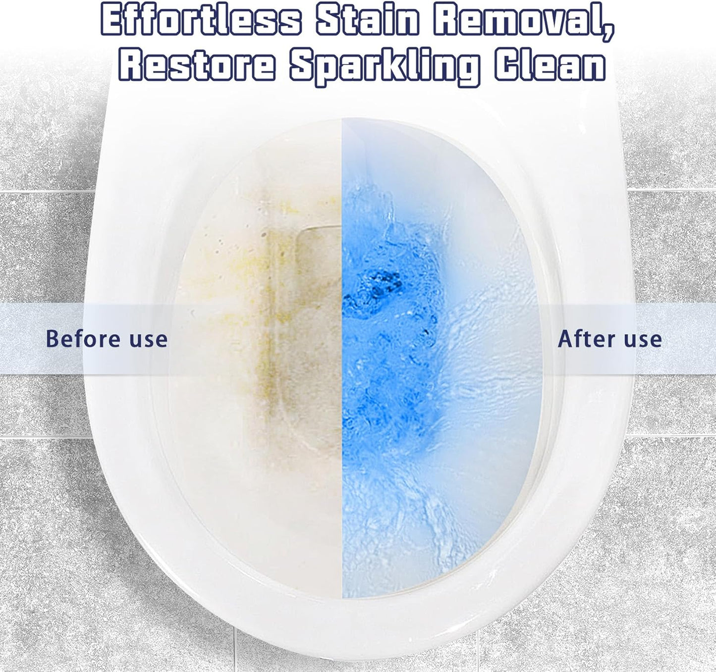 Toilet Bowl Cleaner, Automatic Long Lasting Continuous Toilet Bowl Cleaners, Bathroom Cleaner Prevent Stain Build Up Deep Clean,3 Bottles Septic Safe Toilet Bowl Tablets in Bottle Light Lemon Scent