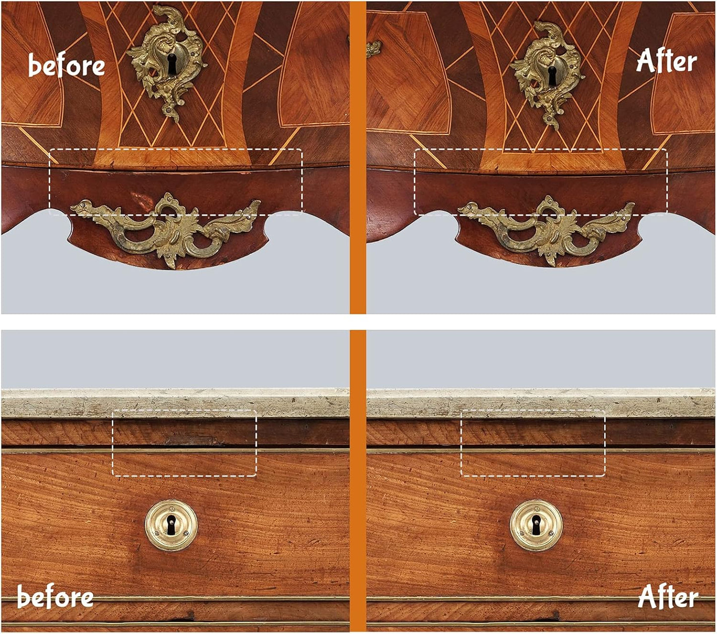 REALINN Wood Furniture Repair Kit 8 Dark Colors- Wood Fillers and Touch Up Markers, Repair Scratch, Cracks, Discoloration for Wooden Door, Floor, Table, Cabinet