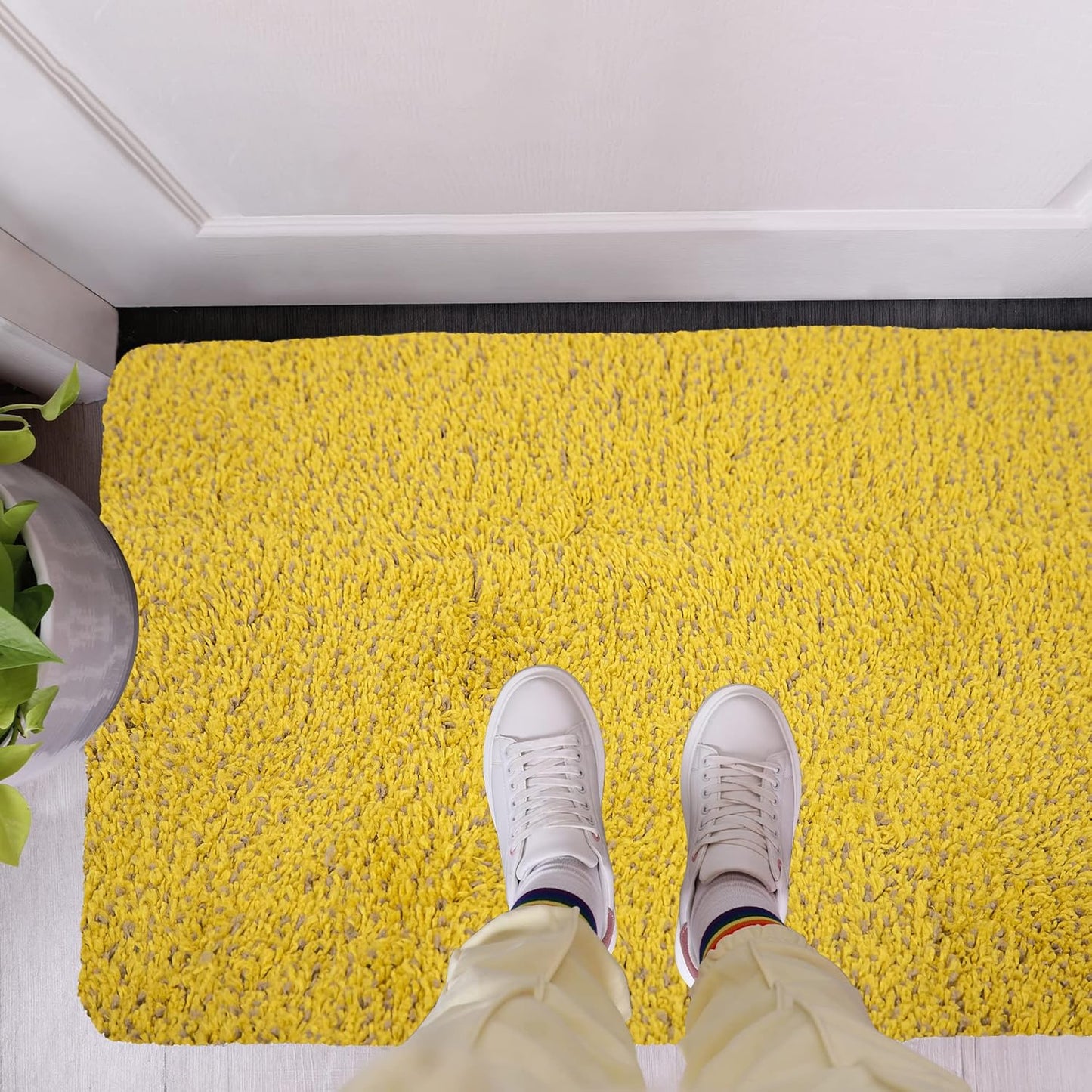 Premium Microfiber Indoor Door Mat – 36"x72" Washable Entry Mat, Non-Slip, Waterproof Backing, Super Absorbent, Low Profile Entryway Doormat for Indoor Entrance