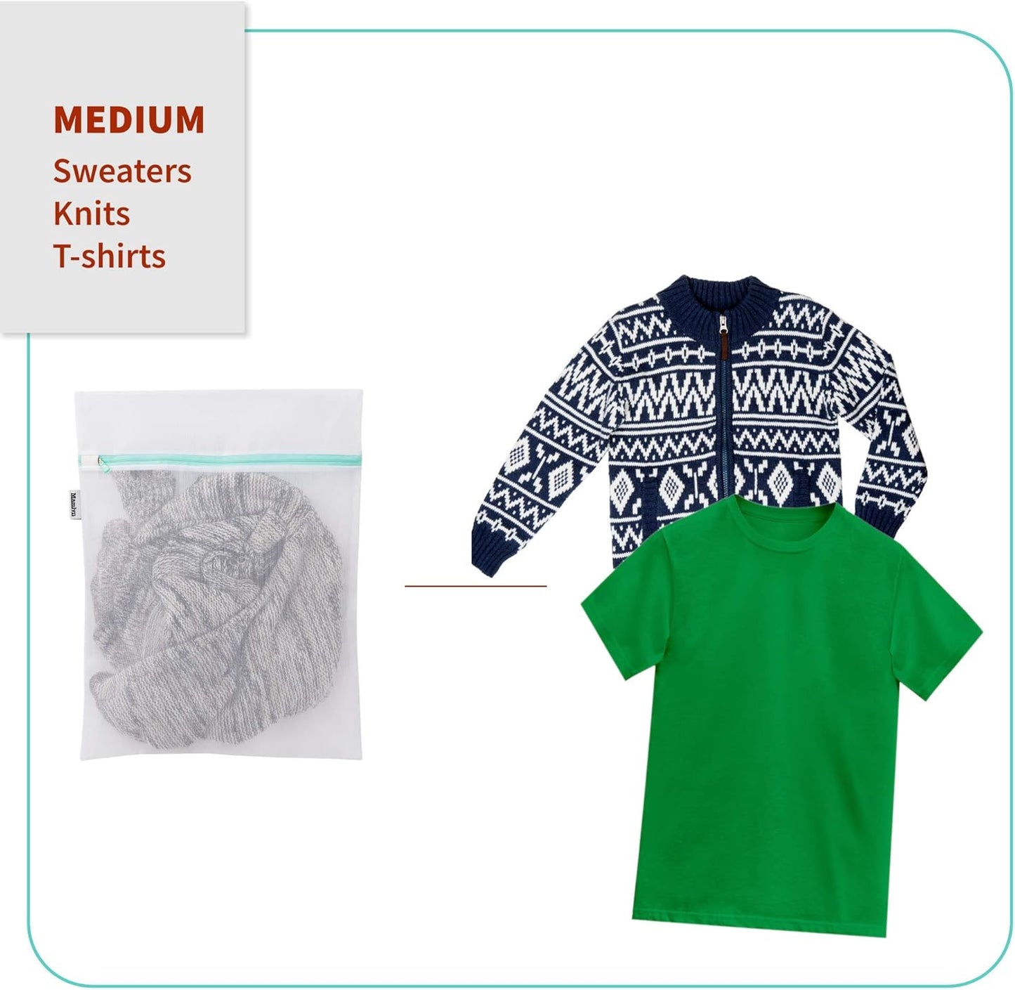 Mesh Laundry Bag for Delicates, Wash Bag for Underwear and Lingerie, Makeup Organizer Bag (2 Medium)