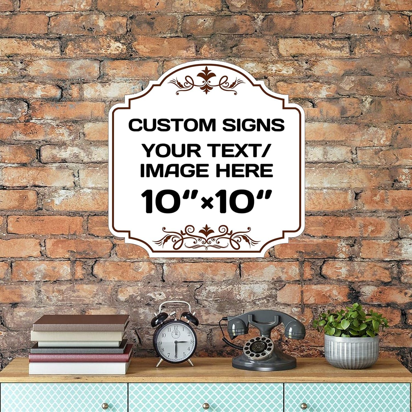 Custom Aluminum Weatherproof Metal Sign - Indoor/Outdoor, Personalized Text & Picture, Hazard, Garden, Door Sign