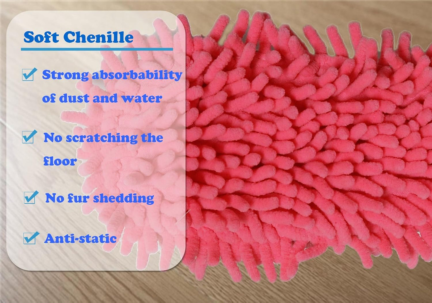 Women's Microfiber Floor Cleaning Mop Slippers with Terry Towel Fabric