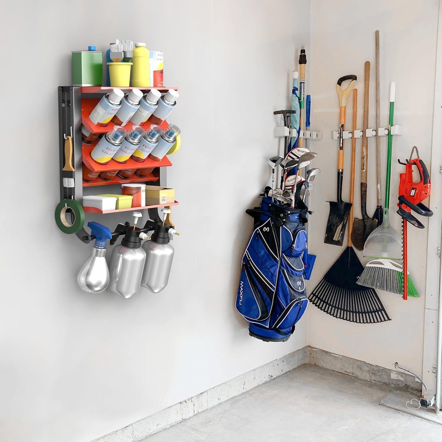 Ultrawall Spray Can Holder Rack, Heavy Duty Steel Wall Mounted Spray Bottle Holder, Garage Tool Utility Storage Rack, Holds 100 lbs