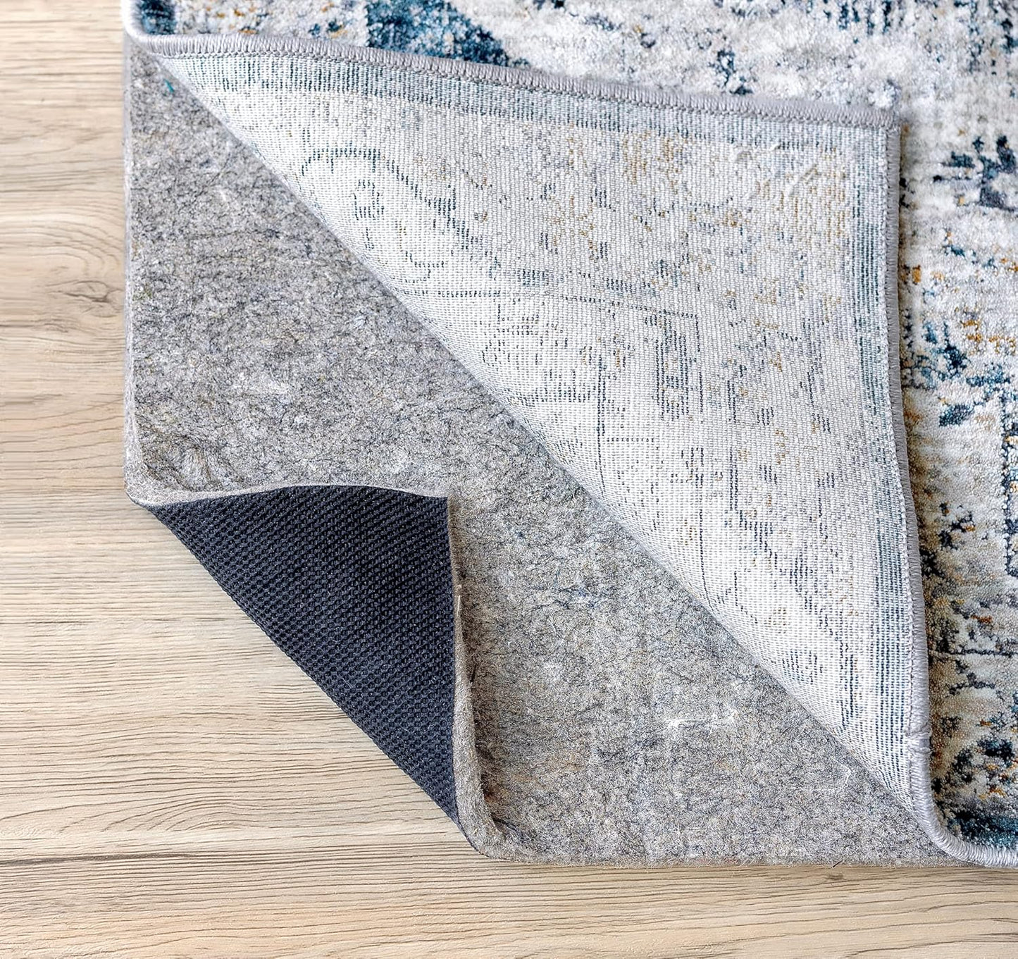 RUGPADUSA - Dual Surface - 12'x15' - 3/8" Thick - Felt + Rubber - Enhanced Non-Slip Rug Pad - Adds Comfort and Protection - for Hard Surface Floors