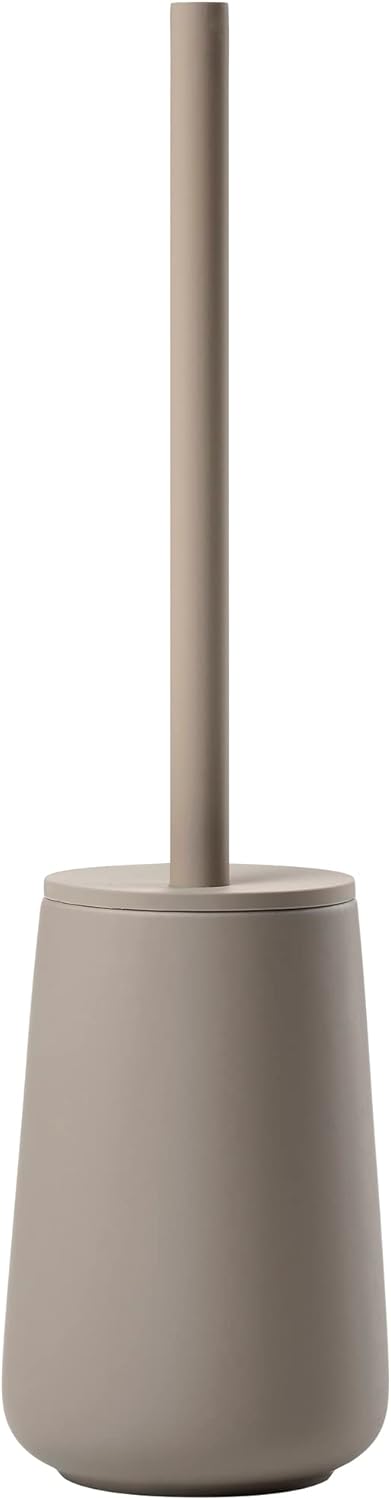 Zone Denmark Nova One Ceramic Toilet Brush | with Brush Holder Soft Touch | Enhance Your Bathroom with a Chic and Practical Duo for Modern Style and Effortless Hygiene - Coating (Taupe)