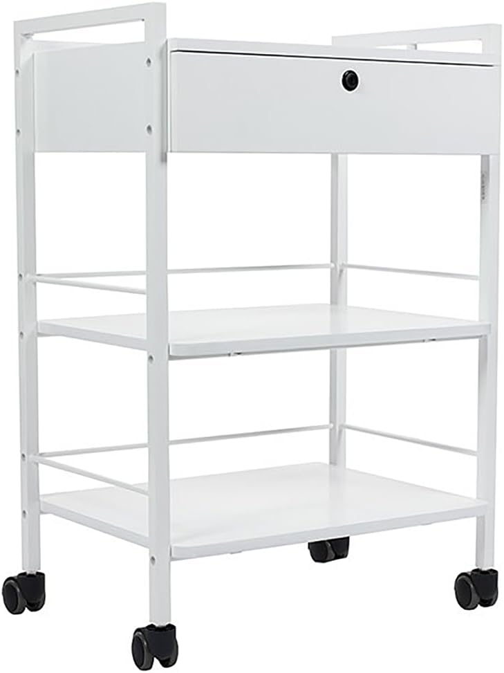 SKINACT Pro Single Drawer Cart Pro Medical Dental Mobile Utility Cabinet & Cart with Steel Frame and One Drawer