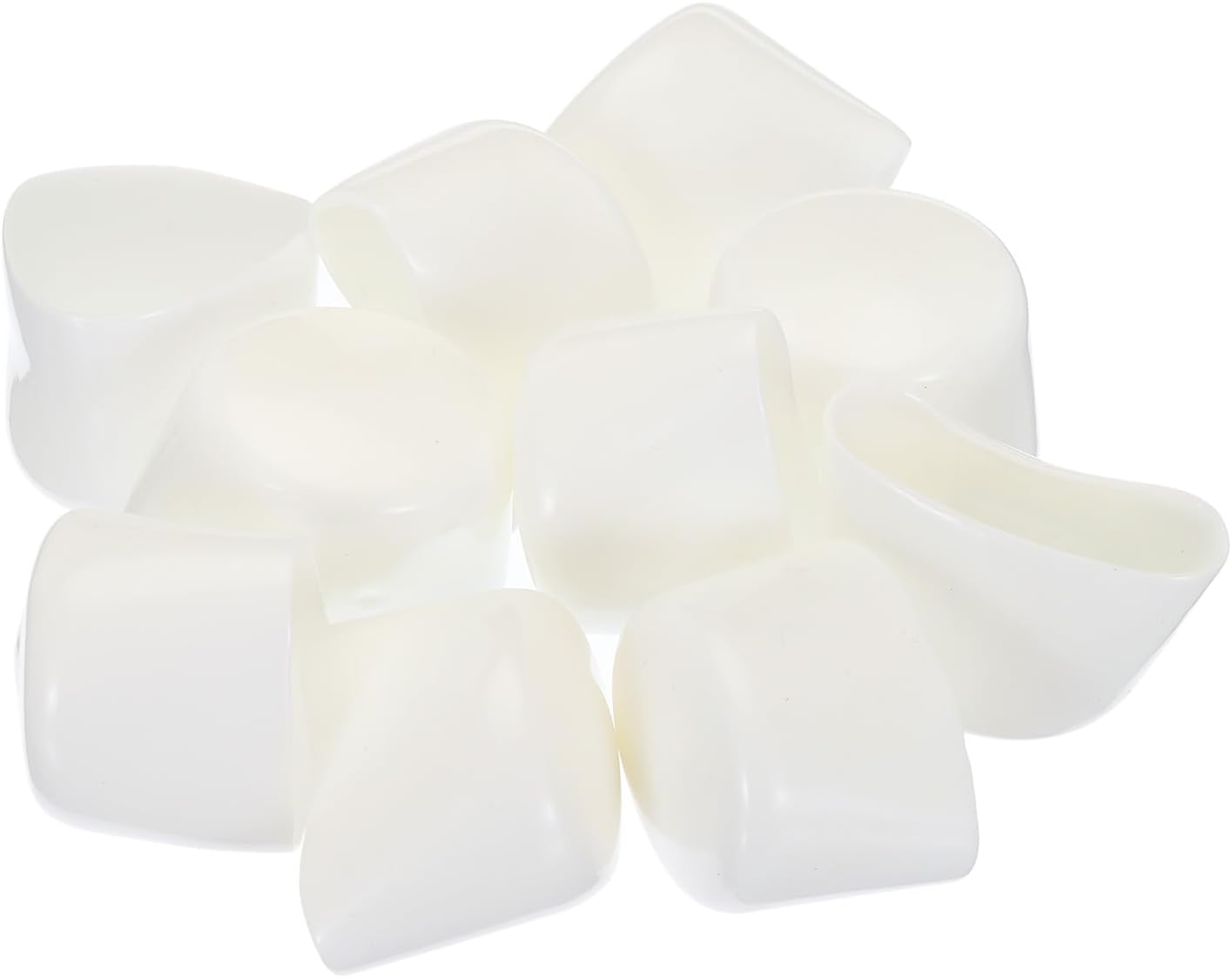 uxcell 20pcs Rubber End Caps 32mm ID Vinyl Round Tube Bolt Cap Cover Screw Thread Protectors White