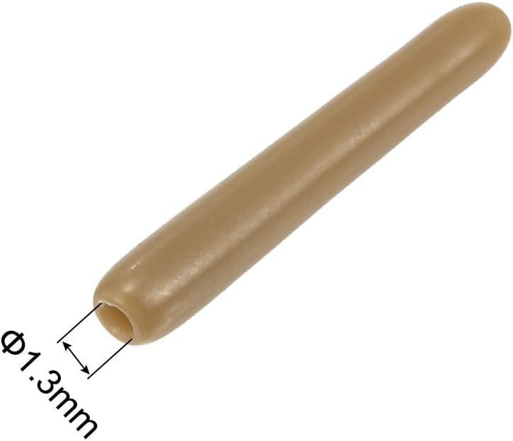 uxcell 20pcs Rubber End Caps 1.3mm ID Vinyl PVC Round Tube Bolt Cap Cover Screw Thread Protectors Light Brown