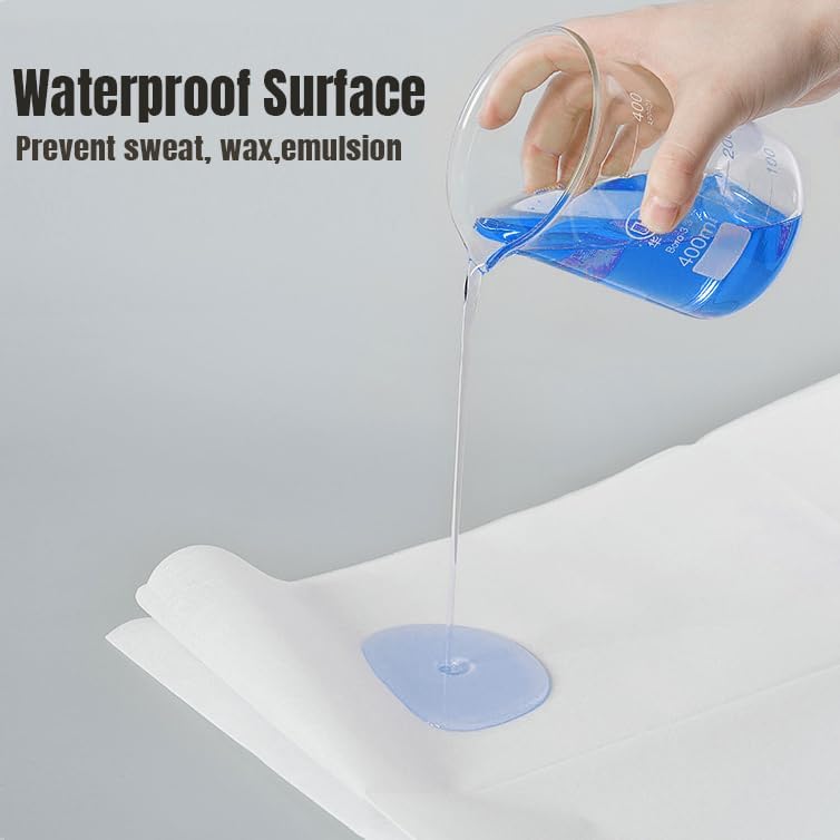 100 PCS Disposable Massage Table Sheets Spa Bed Covers 71"x31" -Non Woven Fabric Waterproof Protector for Waxing, Tattoo, Beauty Salon,Facial, Esthetician Table Bed (Blue)