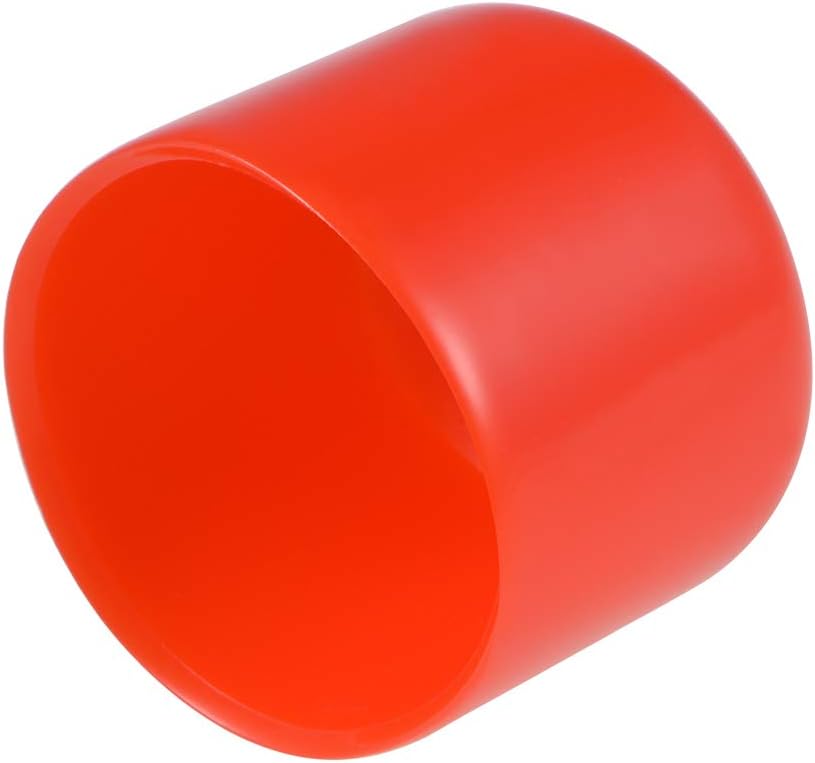 uxcell 20pcs Rubber End Caps 15mm ID Vinyl Round Tube Bolt Cap Cover Thread Protectors Red