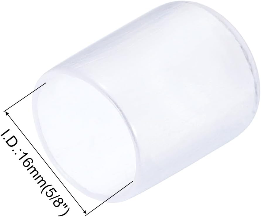 uxcell 20pcs Rubber End Caps 16mm(5/8") ID Vinyl PVC Round Tube Bolt Cap Cover Screw Thread Protectors Clear