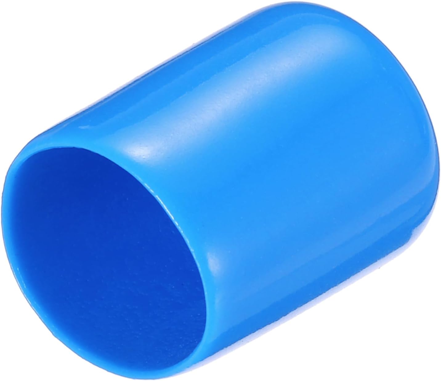uxcell 20pcs Rubber End Caps 15mm(9/16") ID Vinyl PVC Round Tube Bolt Cap Cover Screw Thread Protectors,Light Blue