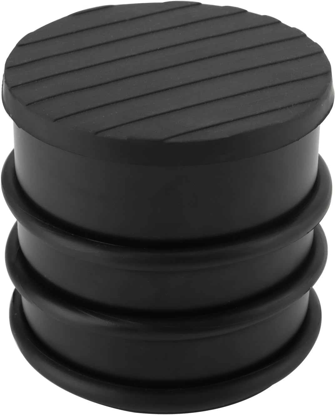 KINJOEK 4 PCS Heavy Duty No Drill Door Stopper, Stainless Steel Door Stop, Surrounded with Protective Rubber Bands Anti-Slip Door Wedge for Office, Home, Garage, Laundry Door, Black