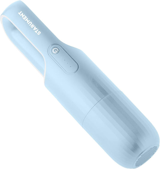 STARUMENT Portable Hand Vacuum Cleaner Handheld Cordless Cleaner for Dust, Pet Hair Dirt Home, Car Interior Lightweight, Easy to Use, Compact Design Battery Rechargeable with USB-C Cable (Blue)