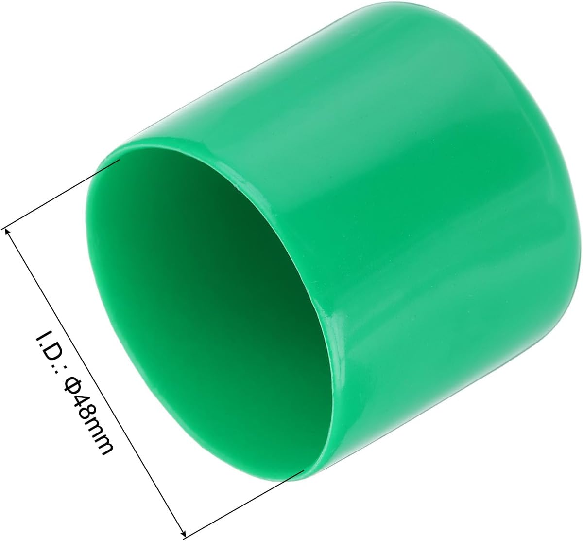 uxcell 20pcs Rubber End Caps 48mm(1 7/8") ID Vinyl PVC Round Tube Bolt Cap Cover Screw Thread Protectors Dark Green