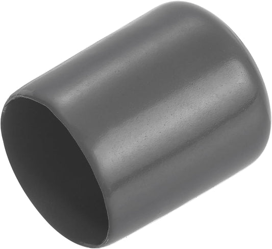 uxcell 20pcs Rubber End Caps 20mm ID Vinyl PVC Round Tube Bolt Cap Cover Screw Thread Protectors Dark Grey