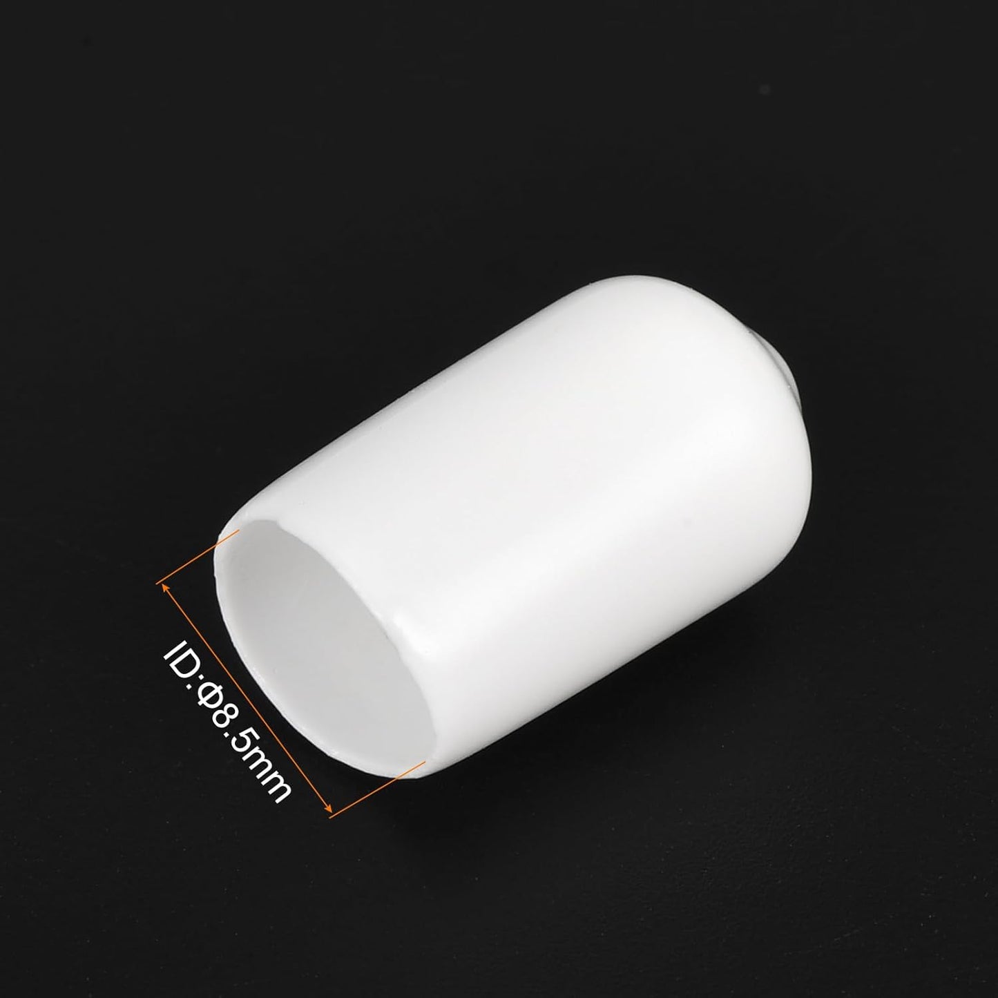 uxcell 20pcs Rubber End Caps 8.5mm ID Vinyl Round End Cap Cover Screw Thread Protectors White