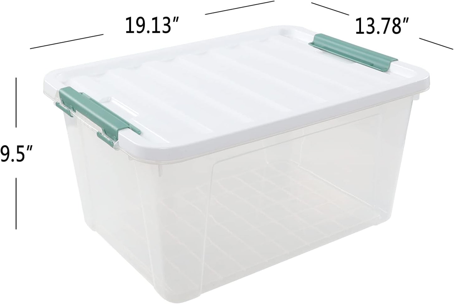 6-Pack 35 L Plastic Storage Box, Latch Storage Box with Lids