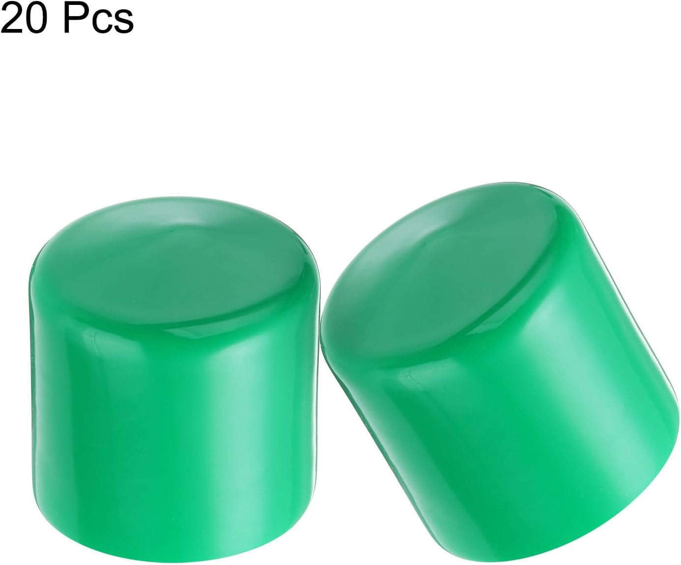 uxcell 20pcs Rubber End Caps 44mm(1 3/4") ID Vinyl PVC Round Tube Bolt Cap Cover Screw Thread Protectors Dark Green