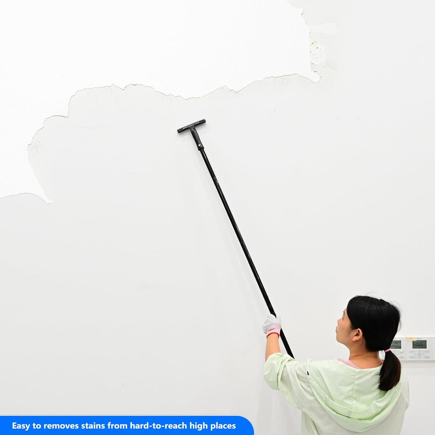 EHDIS Adjustable Razor Blade Scraper, 15''-58'' Long Handle 6" Blade Scraper Tool with 20 Double-Edge Blades for Cleaning Paint, Caulk, Adhesive,Painting Stripping Tools, Tile, Floors, Walls