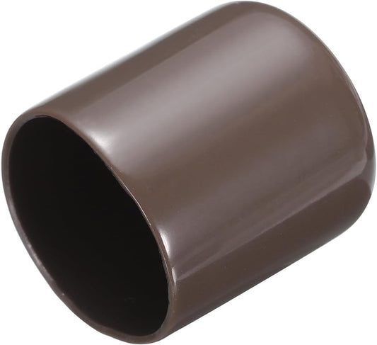 uxcell 20pcs Rubber End Caps 22mm ID Vinyl Round Tube Bolt Cap Cover Screw Thread Protectors Brown