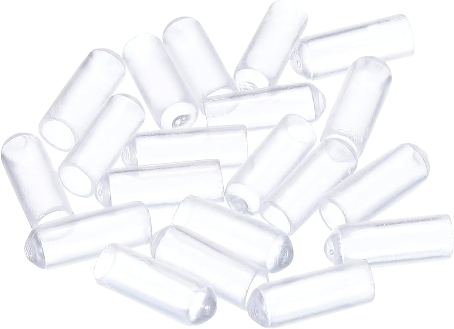 uxcell 20pcs Rubber End Caps 5mm(3/16") ID Vinyl PVC Round Tube Bolt Cap Cover Screw Thread Protectors Clear