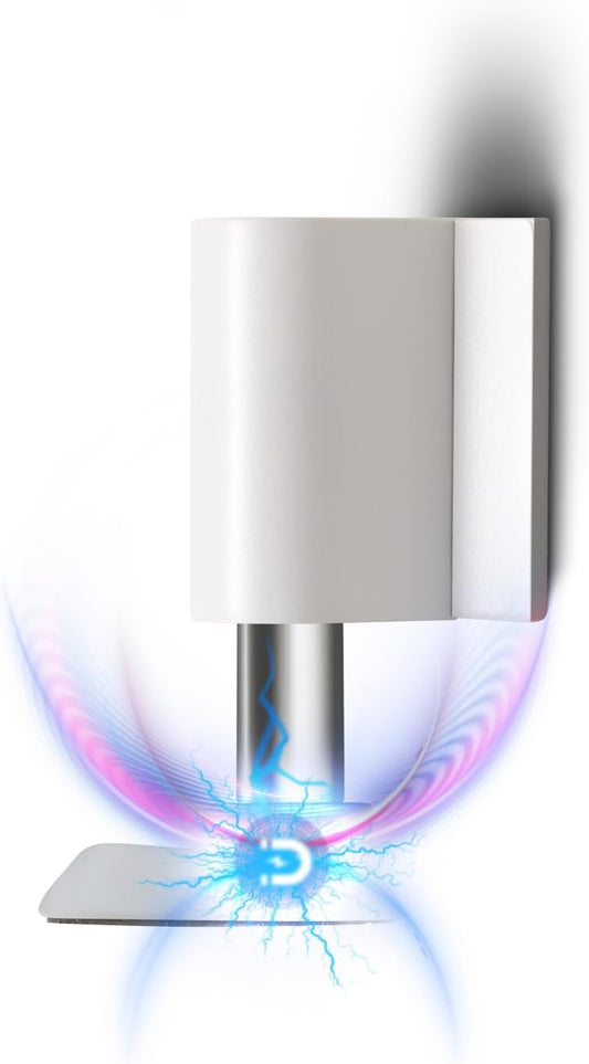 2 Pack Magnetic Door Stoppers Retractable Bottom of Door Holder No Drilling Mount Floor Door Stop with Screws and Adhesive Catch Door Keep Door Open White WT-2