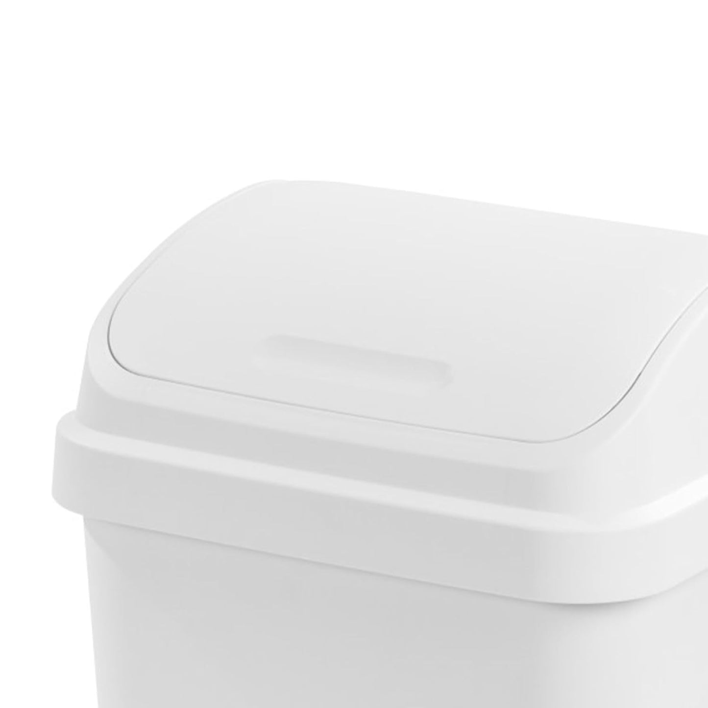 Sterilite 16 Pack Kitchen Garbage Trash Can with Plastic Swing Top, 13 Gal, White