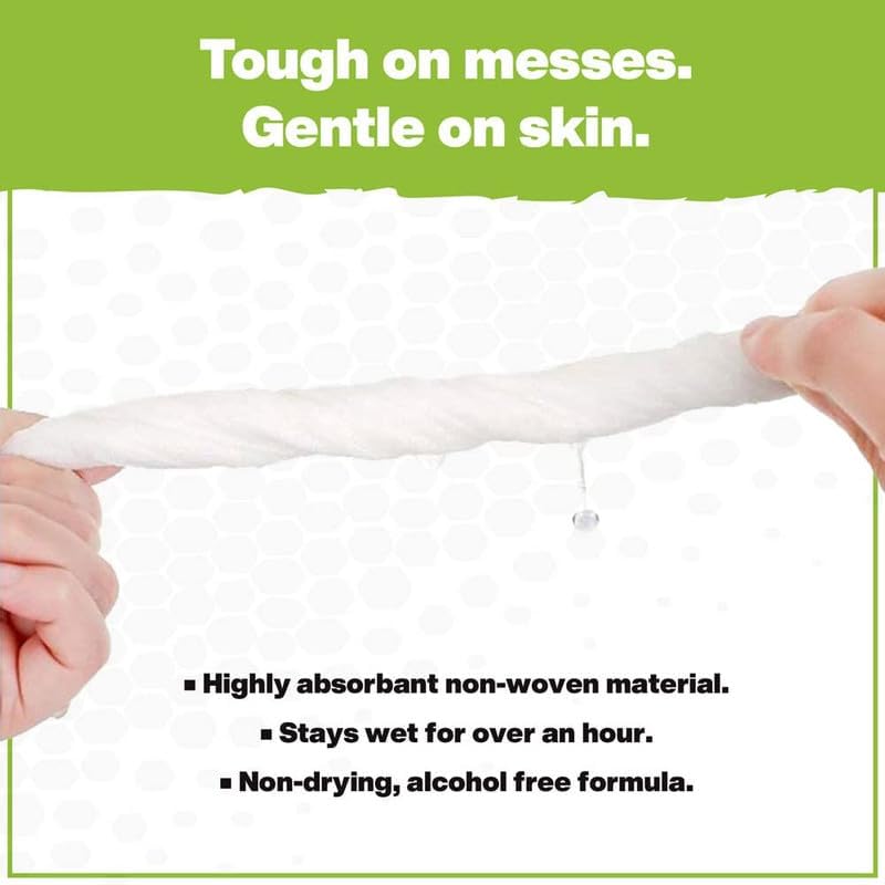 Crocodile Cloth All-Purpose Cleaning Wipes – 80 Count, 15"x10" Extra Large Plant-Based Disposable Cloths – Moist, Absorbent, Safe on Skin, Multi-Surface Use