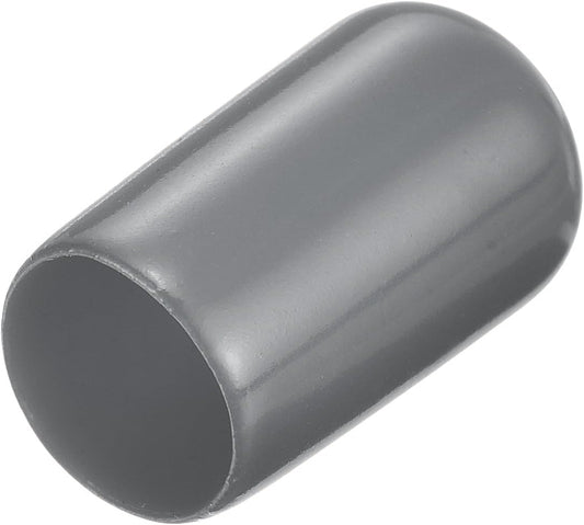 uxcell 20pcs Rubber End Caps 3.5mm ID Vinyl Round Tube Bolt Cap Cover Thread Protectors Dark Grey