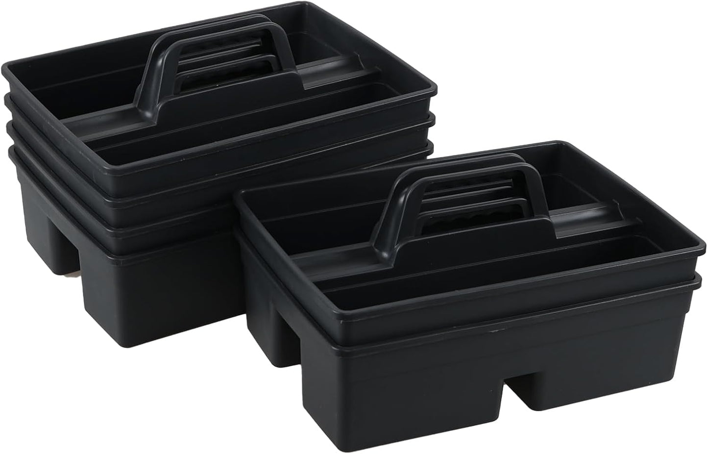 6 Packs Plastic Cleaning Tool Caddy with Handle, Cleaning Supply Carry Caddy for Cleaning Products