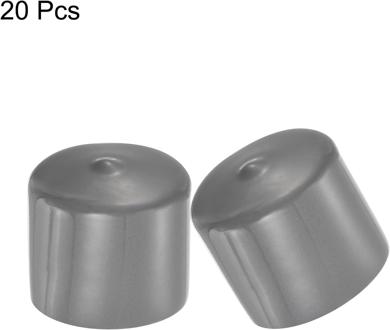uxcell 20pcs Rubber End Caps 34mm ID Vinyl Cap Cover Screw Protectors Dark Grey