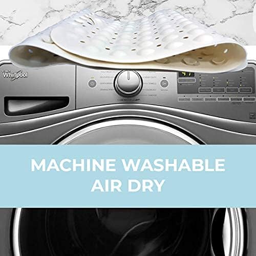 ENKOSI Bath Mat - Large Non Slip Bathtub & Shower Mat - Extra Long 40 x 16 Inch Bathroom Mats for Tub Nonslip Anti Slip Bathmats (40x16 Pearl White 1-Pack)