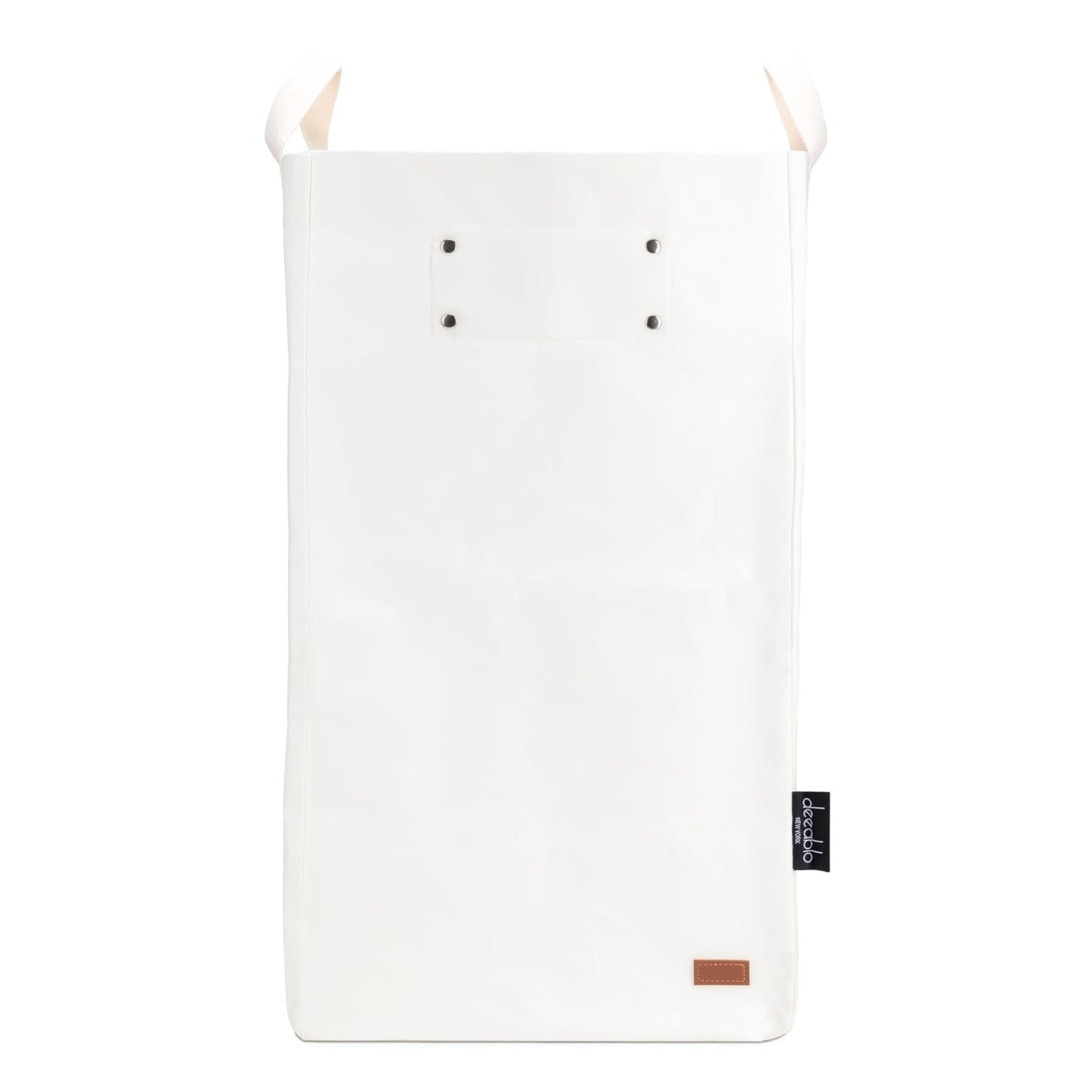 Deeablo New York - Sustainable Reusable Indoor Recycling Bin for Kitchen, Multipurpose Recycle Bin, Large Recycling Bins for Home, Washable Paper Bag for Recycling (White)