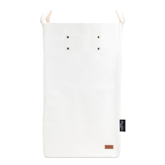 Deeablo New York - Sustainable Reusable Indoor Recycling Bin for Kitchen, Multipurpose Recycle Bin, Large Recycling Bins for Home, Washable Paper Bag for Recycling (White)