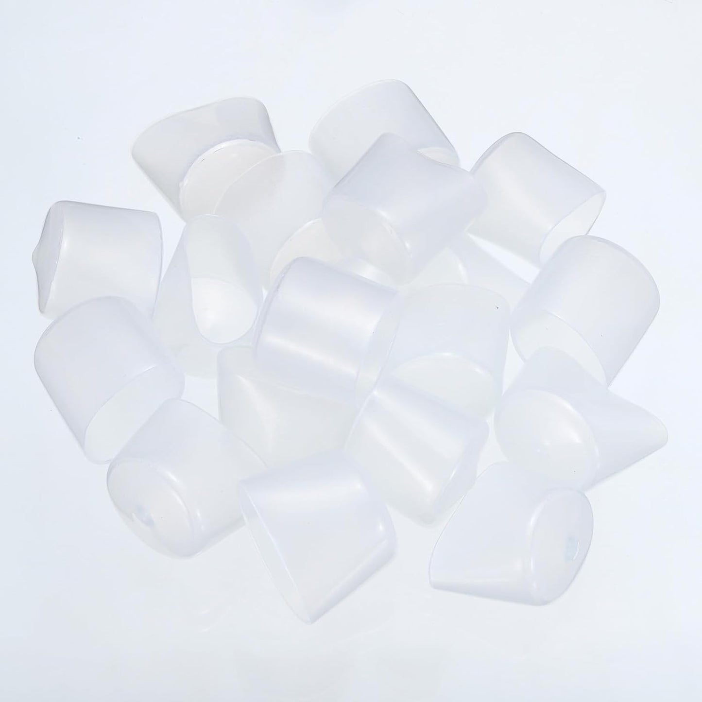 uxcell 20pcs Rubber End Caps 30mm ID Vinyl PVC Round Tube Bolt Cap Cover Screw Thread Protectors Clear